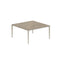 Royal Botania Tafel Gepoedercoat aluminium Sand / Terra Sabbia Royal Botania U-nite Tafel  150x150x75cm. Diverse kleuren frames en tafelbladen mogelijk.