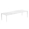 Royal Botania Tafel Gepoedercoat aluminium wit / Bianco Statuario Royal Botania U-nite Tafel 300x100x75cm. Diverse kleuren frames en tafelbladen mogelijk.