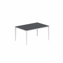 Royal Botania Tafel Gepoedercoat aluminium wit / Nero Marquina Royal Botania U-nite Tafel 100x150x75cm. Diverse kleuren frames en tafelbladen mogelijk.