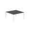 Royal Botania Tafel Gepoedercoat aluminium wit / Nero Marquina Royal Botania U-nite Tafel  150x150x75cm. Diverse kleuren frames en tafelbladen mogelijk.