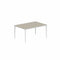 Royal Botania Tafel Gepoedercoat aluminium wit / Pearl Grey Royal Botania U-nite Tafel 100x150x75cm. Diverse kleuren frames en tafelbladen mogelijk.