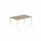 Royal Botania Tafel Gepoedercoat aluminium wit / Terra Sabbia Royal Botania U-nite Tafel 100x150x75cm. Diverse kleuren frames en tafelbladen mogelijk.