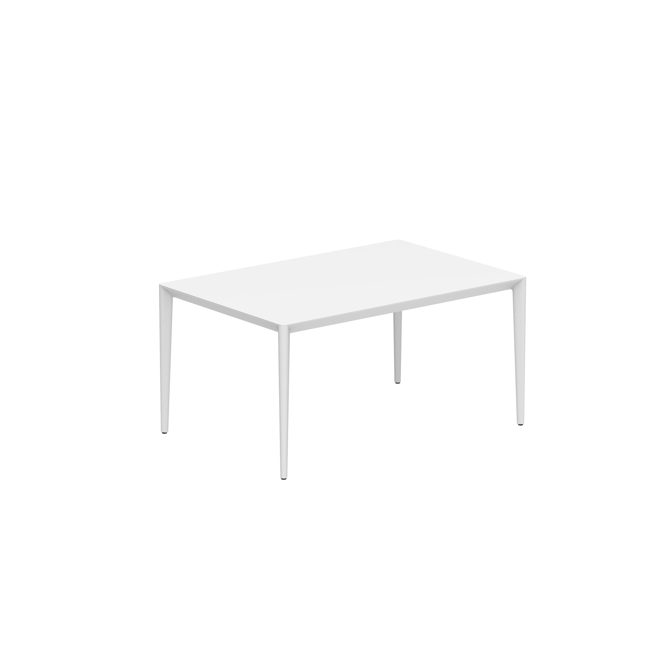 Royal Botania Tafel Gepoedercoat aluminium wit / Wit Royal Botania U-nite Tafel 100x150x75cm. Diverse kleuren frames en tafelbladen mogelijk.