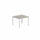 Royal Botania Tafel Gepoedercoat wit aluminium / Ceramic Cemento Luminoso Royal Botania Taboela Tafel 100x90x75. Diverse kleuren frame's en tafelbladen mogelijk