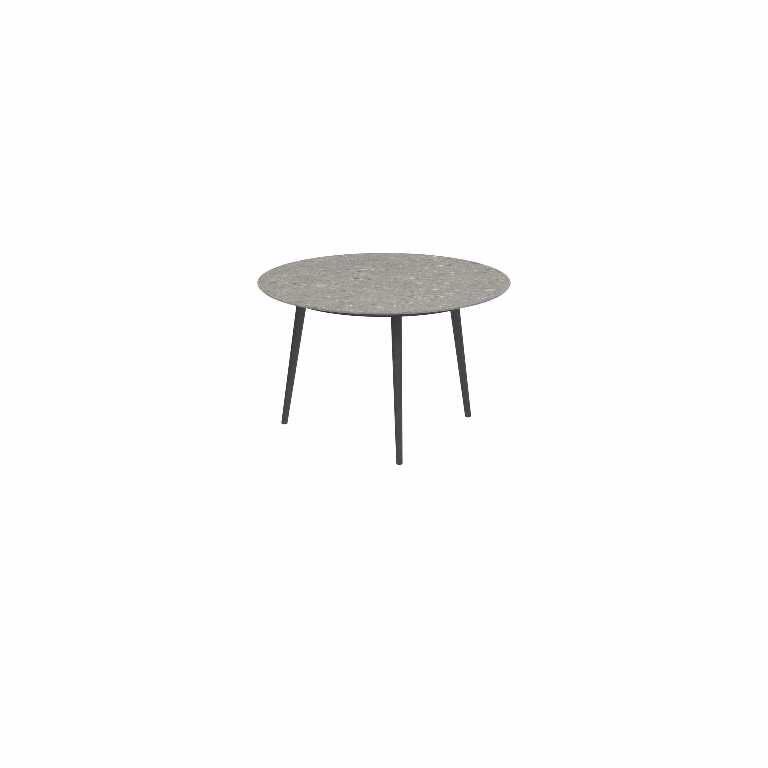 Royal Botania Tafel Royal Botania Styletto tafel ø120cm, Verkrijgbaar in 35cm, 50cm, 67cm, 75cm, 92cm en 110cm hoog. Diverse kleuren frames en tafelbladen mogelijk.