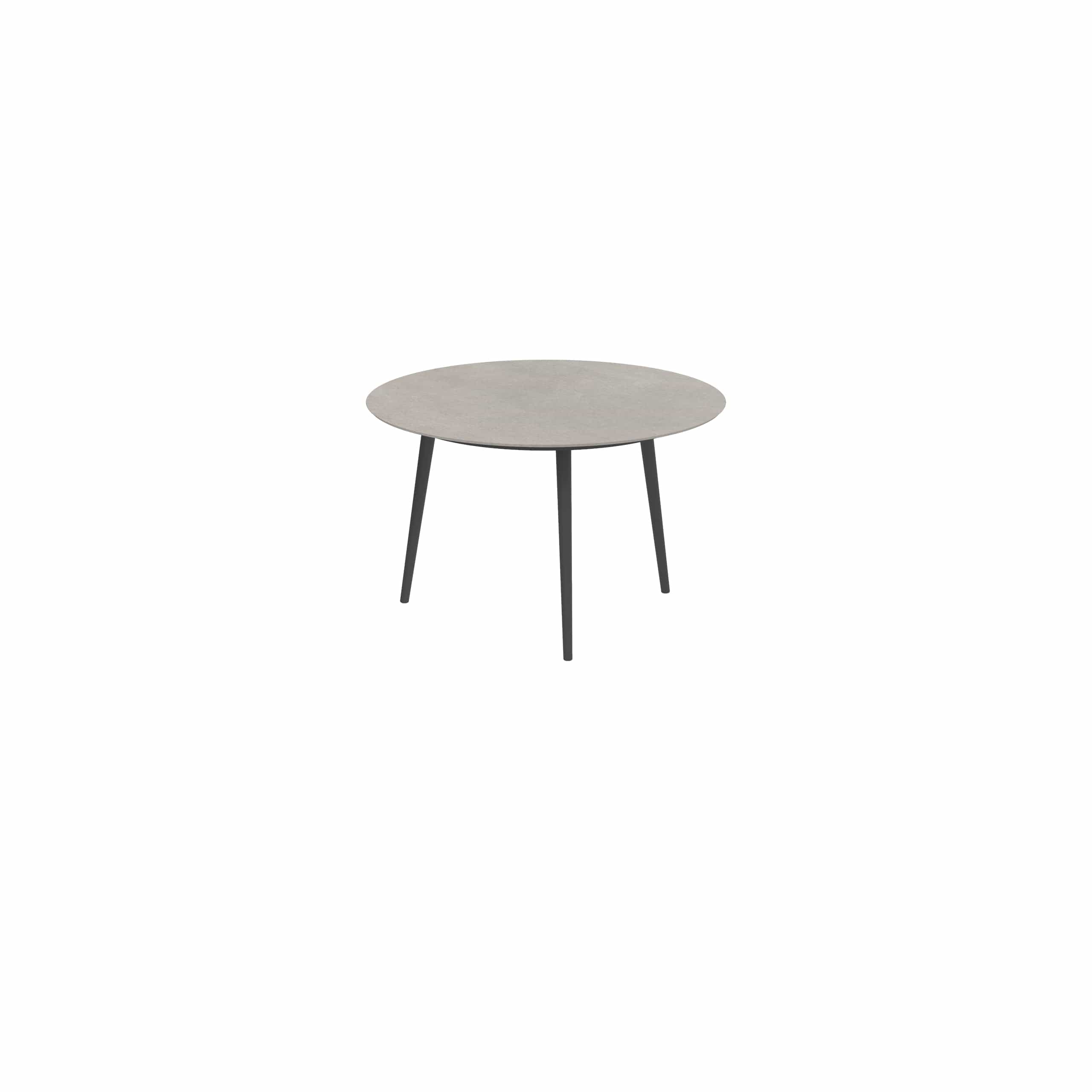 Royal Botania Tafel Royal Botania Styletto tafel ø120cm, Verkrijgbaar in 35cm, 50cm, 67cm, 75cm, 92cm en 110cm hoog. Diverse kleuren frames en tafelbladen mogelijk.