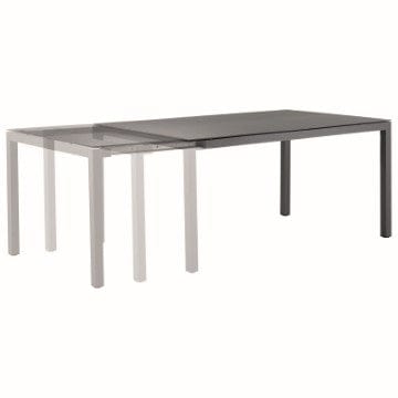 Solpuri Tafel Solpuri, classic alu uitschuifbare tafel 220/280cm, antraciet frame en tafelbladen in HPL