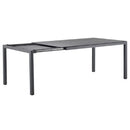 Solpuri Tafel Solpuri, classic alu uitschuifbare tafel 220/280cm, antraciet frame en tafelbladen in HPL