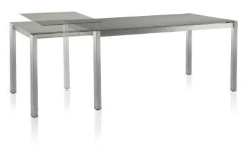 Solpuri Tafel Solpuri, classic RVS uitschuifbare tafel 140/200x80cm, keuze uit tafelbladen in Keramik of Dekton.