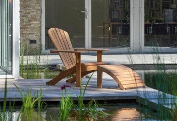 Traditional Teak Lounge stoel Traditional teak, Sienna mosaic beachchair, gemaakt van teakhout.