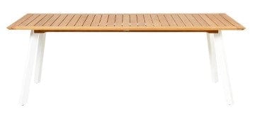 Traditional Teak Tafel 90 x 217 cm / Wit Traditional teak, Luna eettafel verkrijgbaar in meerdere kleuren en maten.