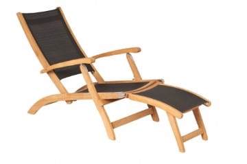 Traditional Teak Verstelbare loungestoel Zwart Traditional teak, Kate deckchair, verkrijgbaar in meerdere kleuren