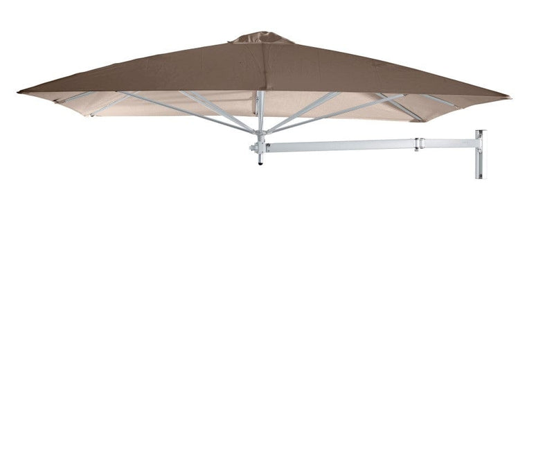 Umbrosa Zweefparasols Taupe / 190x190cm Umbrosa, Paraflex muurparasol. Diverse afmetingen en keuze uit 14 kleuren parasoldoek