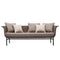 Vincent Sheppard Lounge bank Zwart/taupe / Zitkussen + 3x deco 45x50 + 2x deco 40x40 in stof categorie B Vincent Sheppard Wicked 3 zits loungebank. Verkrijgbaar in meerdere kleuren en stofferingen