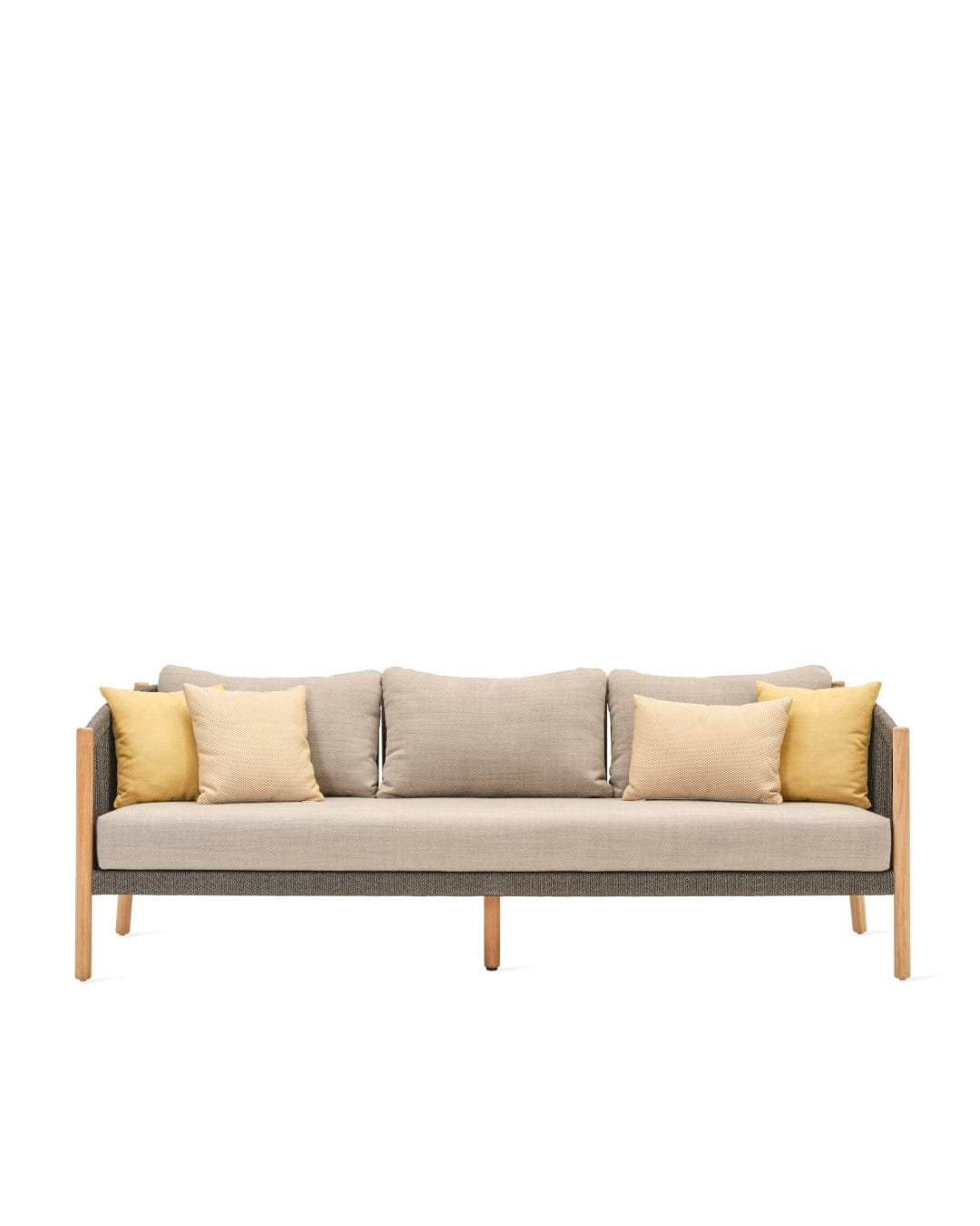 Vincent Sheppard Lounge stoel Vincent Sheppard Lento 3-zits Lounge sofa. Zit- en rugkussens verkrijgbaar met verschillende soorten stofferingen.