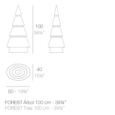 Vondom Staande lampen 100x40x50cm Vondom, Forest, instelbare LED kleuren en leverbaar in 3 afmetingen.