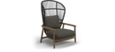 Gloster Fern high back lounge chair, verkrijgbaar in 3 verschillende soorten stofferingen en een hele range aan kleuren.