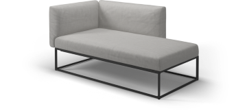 Gloster Maya lounge linker of rechter chaise longue module, verkrijgbaar in 3 verschillende soorten stofferingen en een hele range aan kleuren.