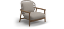 Gloster Fern low back lounge chair, verkrijgbaar in 3 verschillende soorten stofferingen en een hele range aan kleuren.