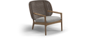 Gloster Kay low back lounge chair, verkrijgbaar in 3 verschillende soorten stofferingen en een hele range aan kleuren.